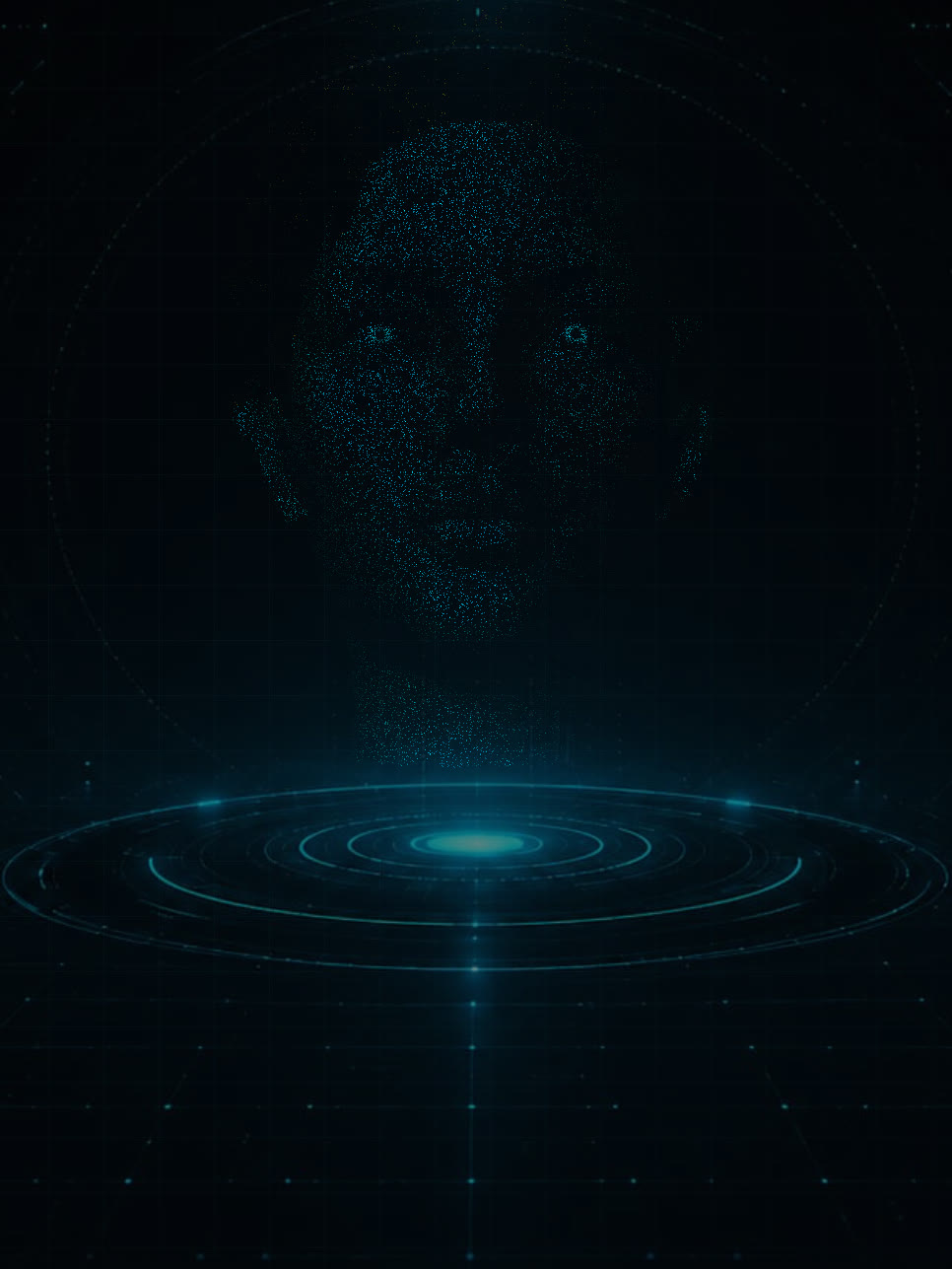 Darwinov orb premenený na ženskú tvár z častíc