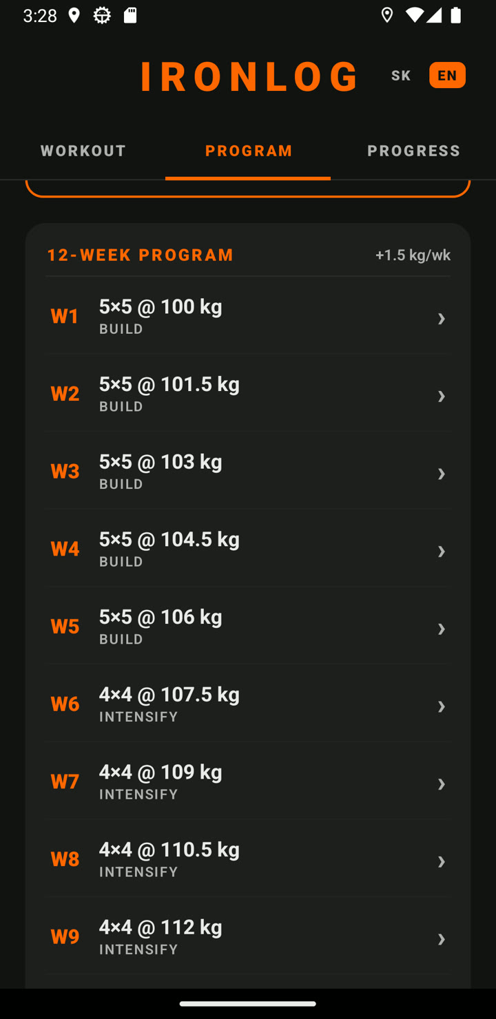 12-week bench plan with weekly increments